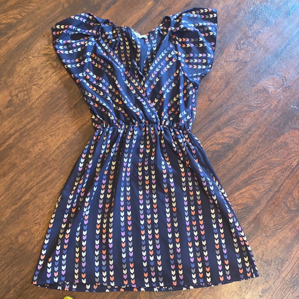 Everly cap sleeve print mini dress